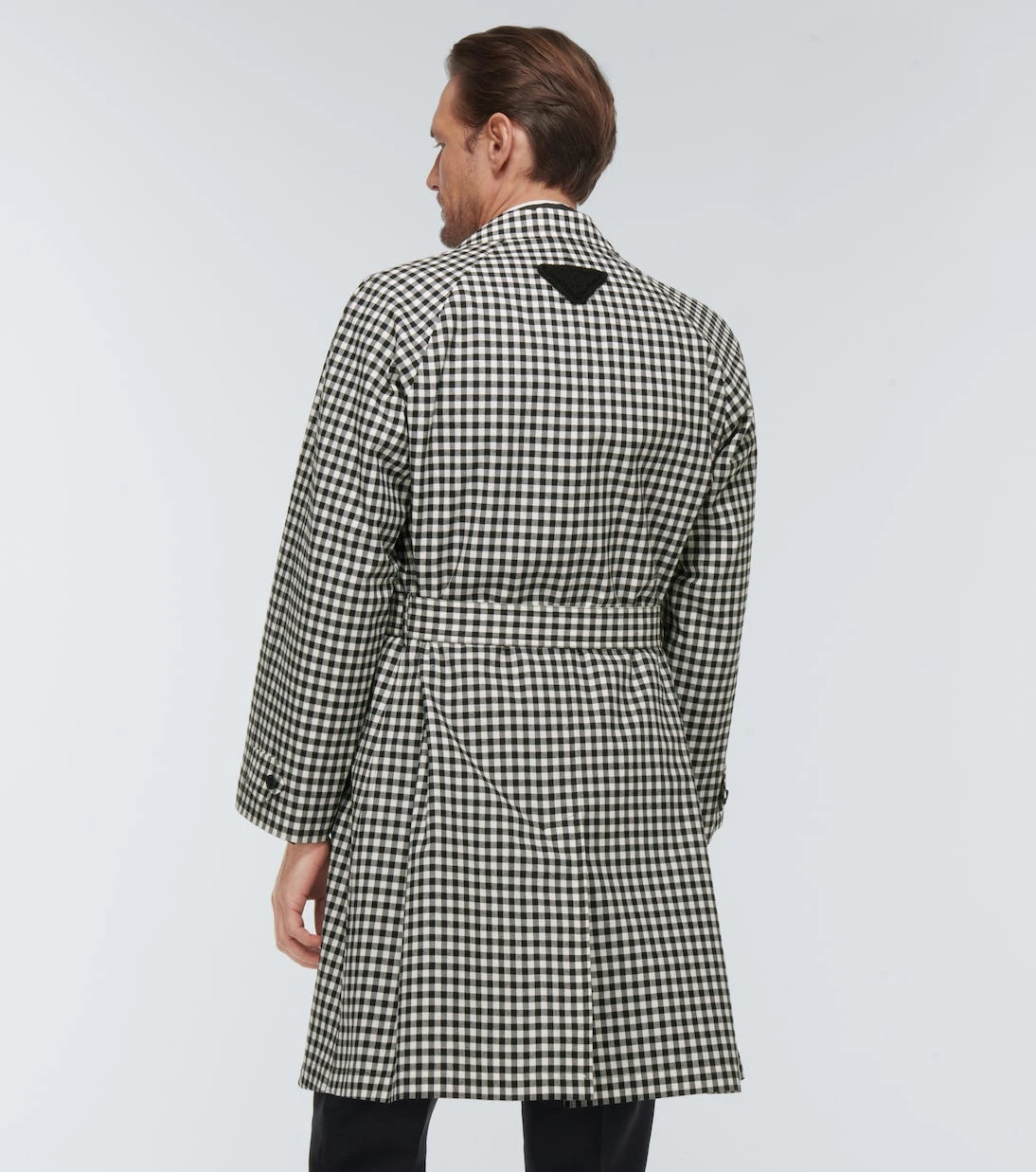 Prada - Ekose pamuklu trençkot