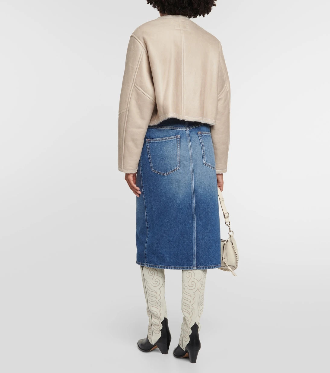 Isabel Marant - Ostya shearling-lined leather jacket