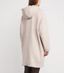 MAX&Co. White Wool-Blend Duffle Coat