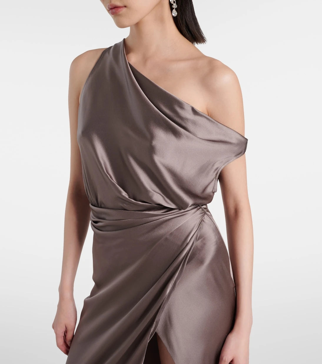 The Sei - Draped one-shoulder silk satin gown