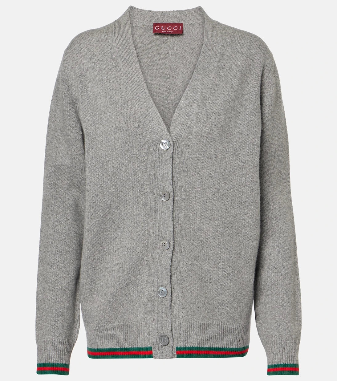 Gucci - Web wool and cashmere cardigan