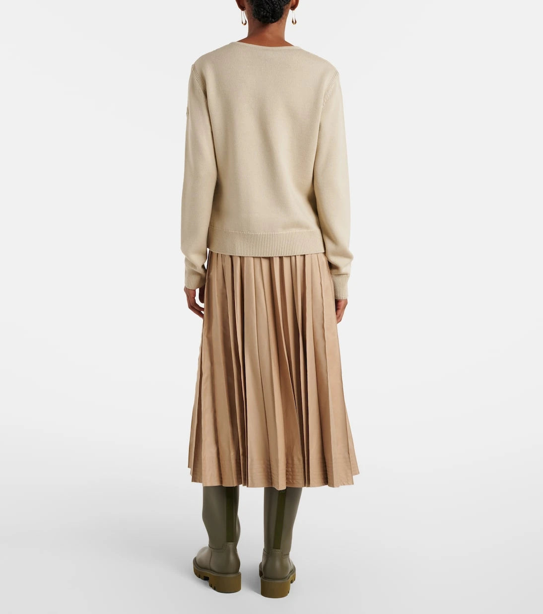 Moncler - Down-paneled virgin wool cardigan