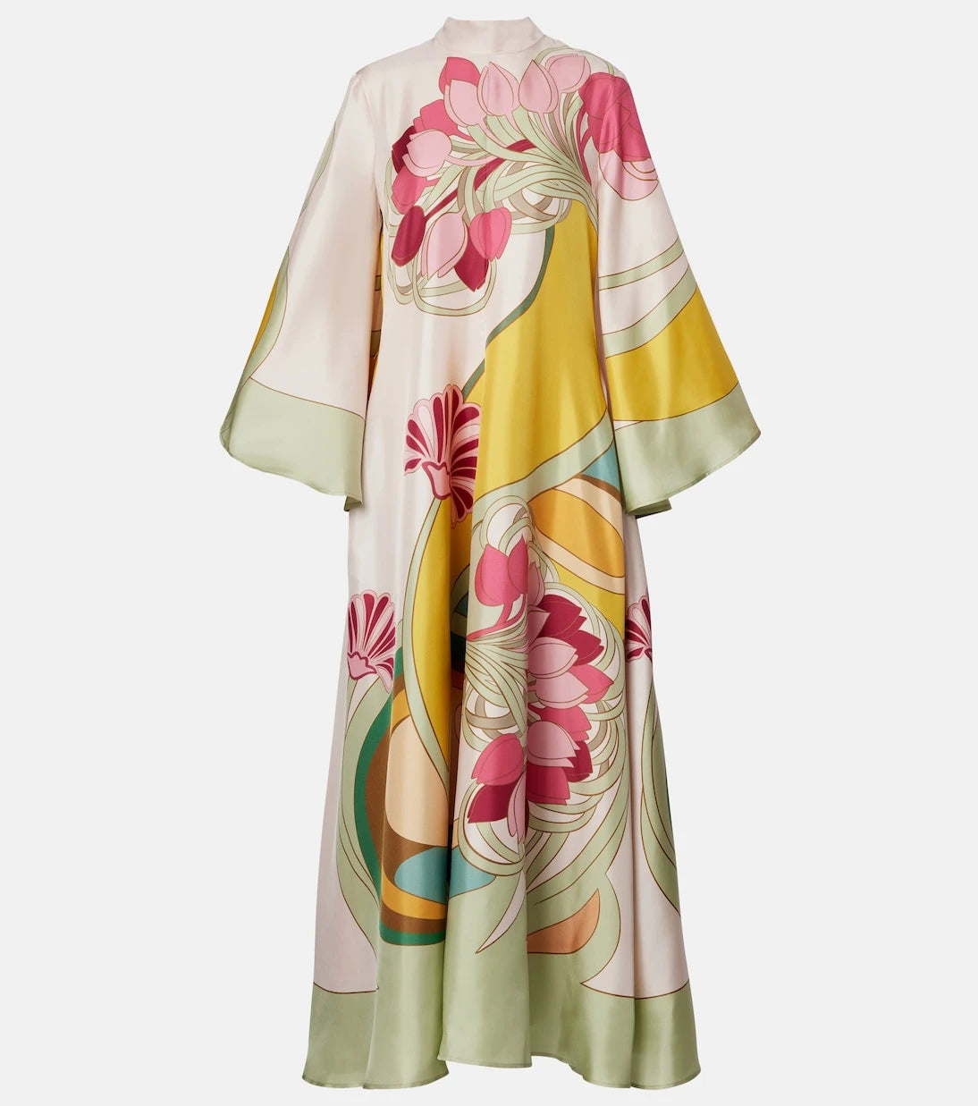 La DoubleJ - Magnifico floral silk twill maxi dres