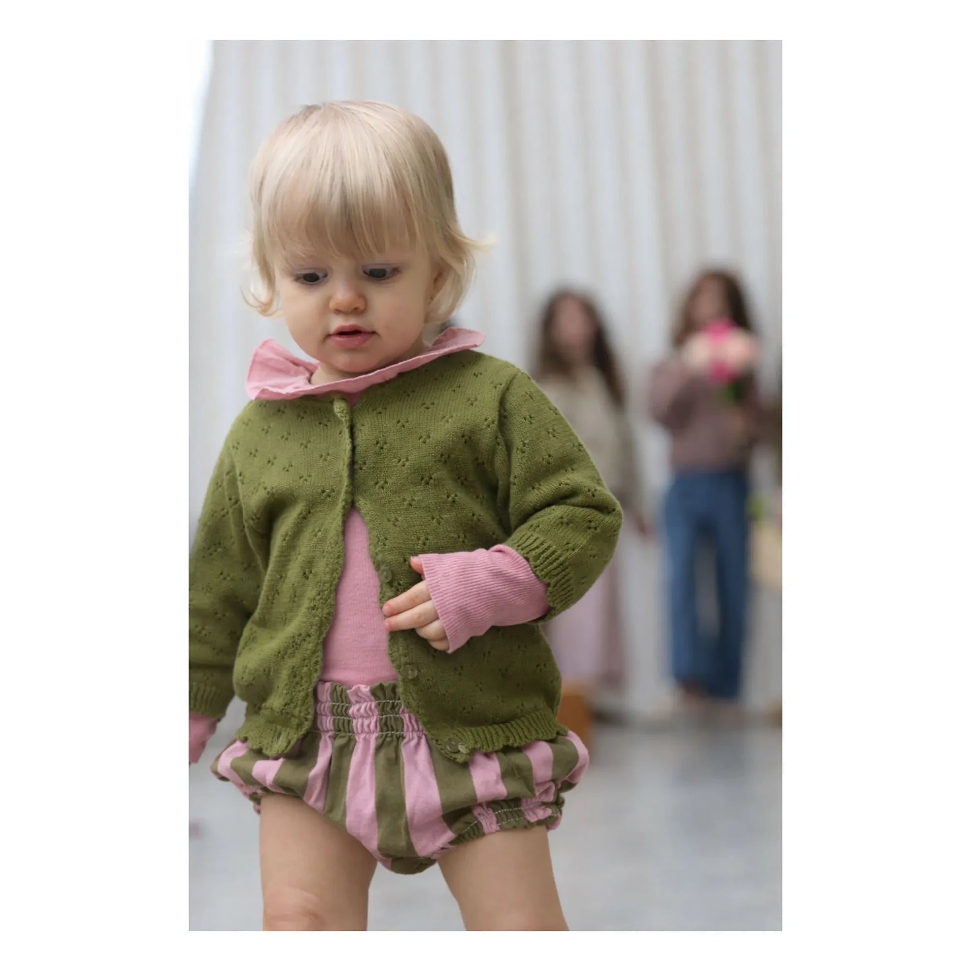 Lililotte - Bloomer César Rayé Twill Coton Bio | Olive
