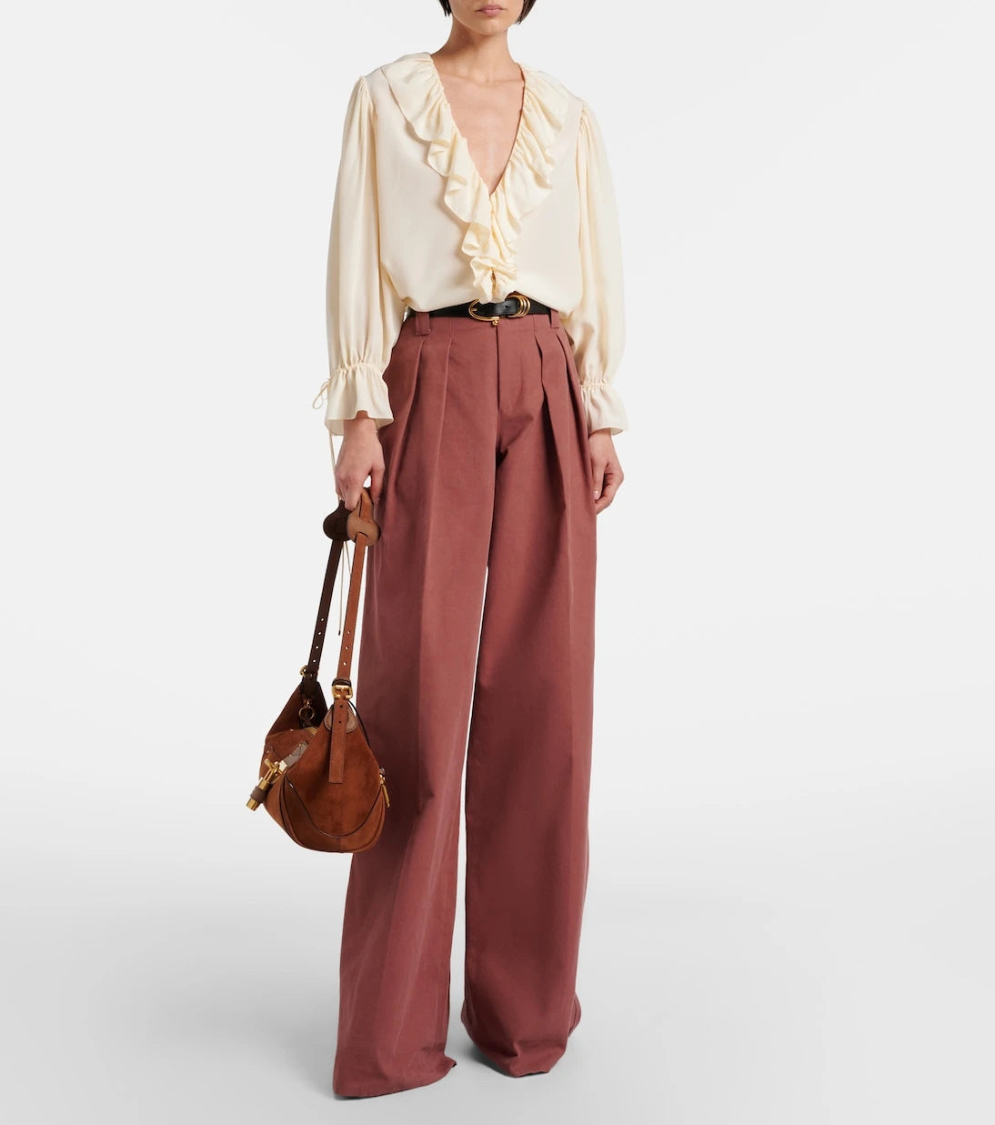 Chloé - Cotton wide-leg pants