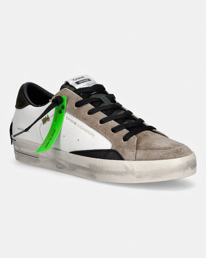 Crime London SK8 DELUXE erkek deri spor ayakkabı
