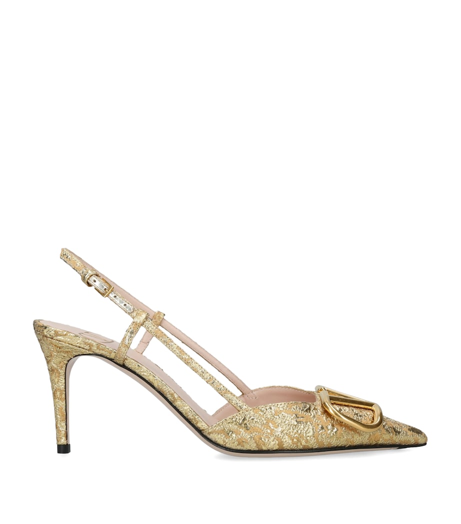 Valentino Garavani Jacquard VLogo Slingback Pumps 80