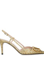 Valentino Garavani Jacquard VLogo Slingback Pumps 80