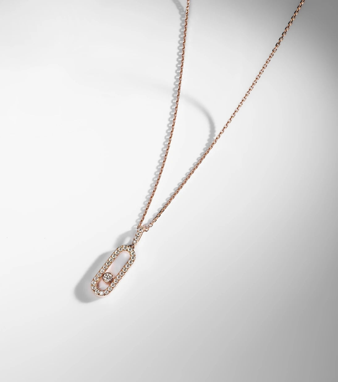 Messika - Move Uno Large 18kt rose gold necklace with diamonds