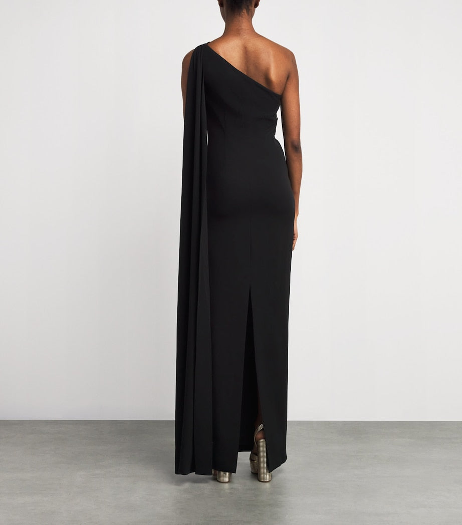 Crystal One-Shoulder Gown