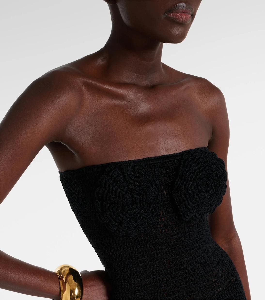 Anna Kosturova - Camellia cotton crochet minidress