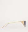 Silver Flash Cat Eye Sunglasses