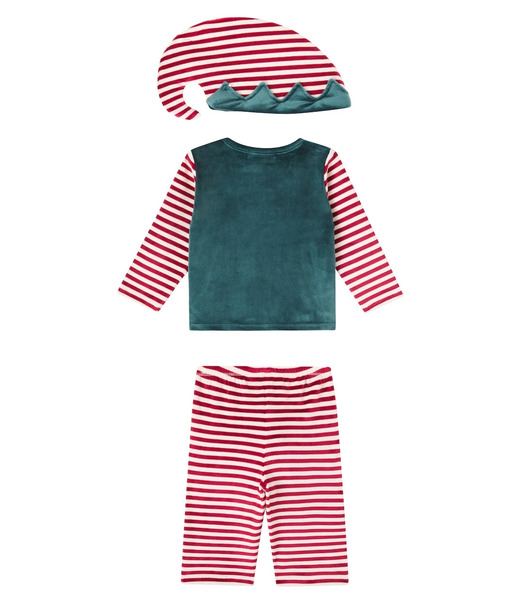 Konges Sløjd - Striped velvet top, pants, and hat set