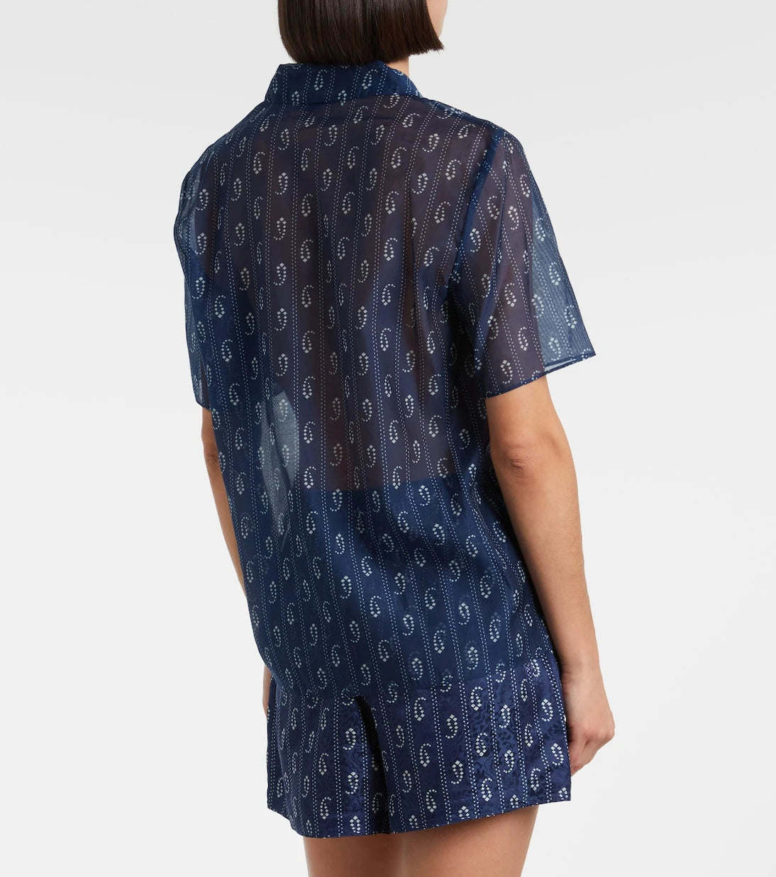 Tory Burch - Printed cotton and silk shirt