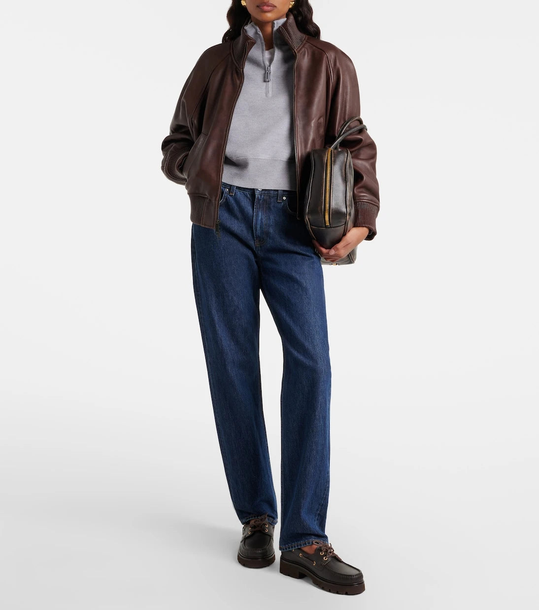 Polo Ralph Lauren - Cropped leather blouson jacket