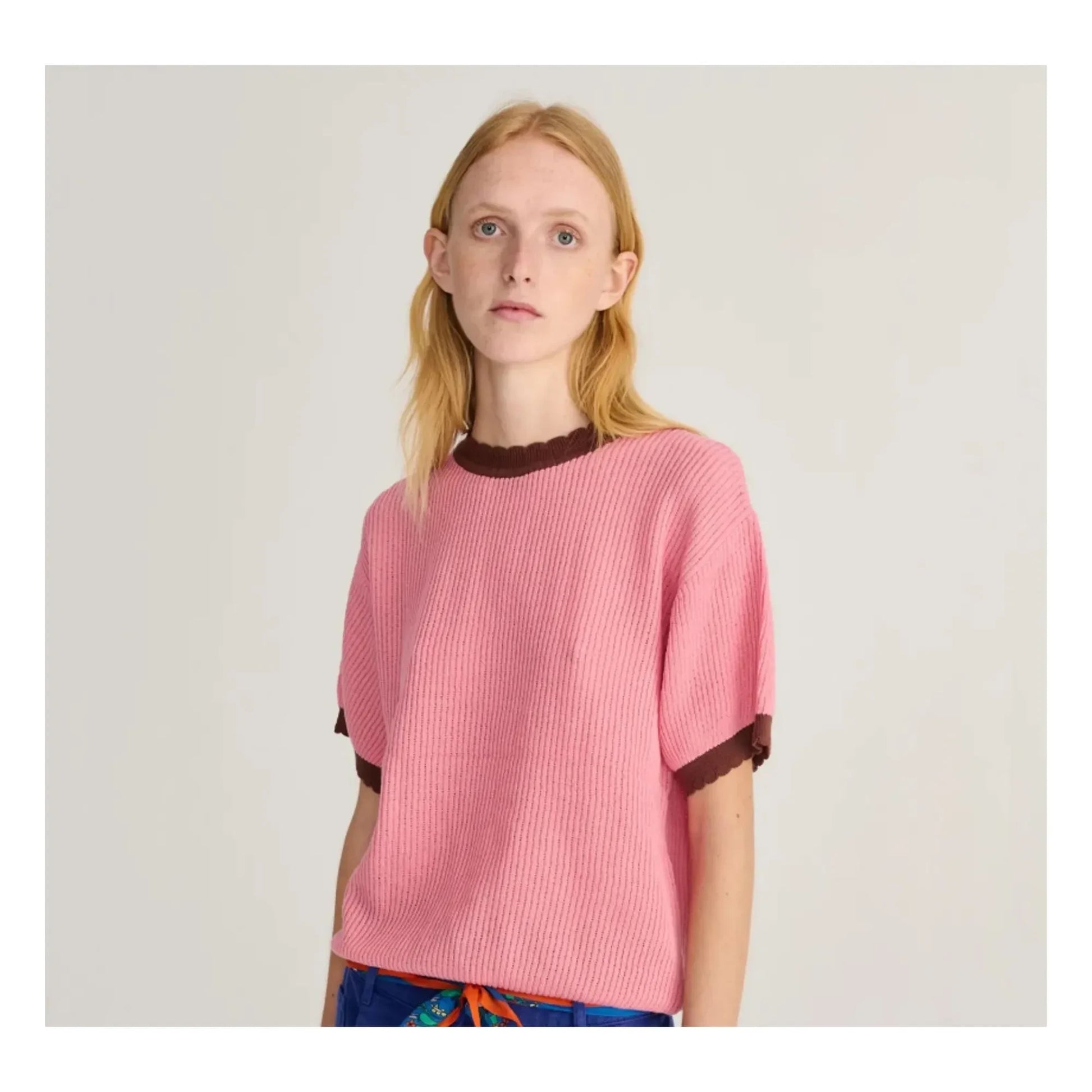 Bobo Choses - Organic cotton openwork sweater | Pink
