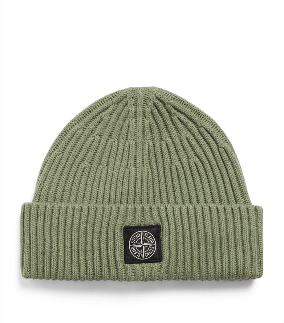 Virgin Wool Ribbed Beanie