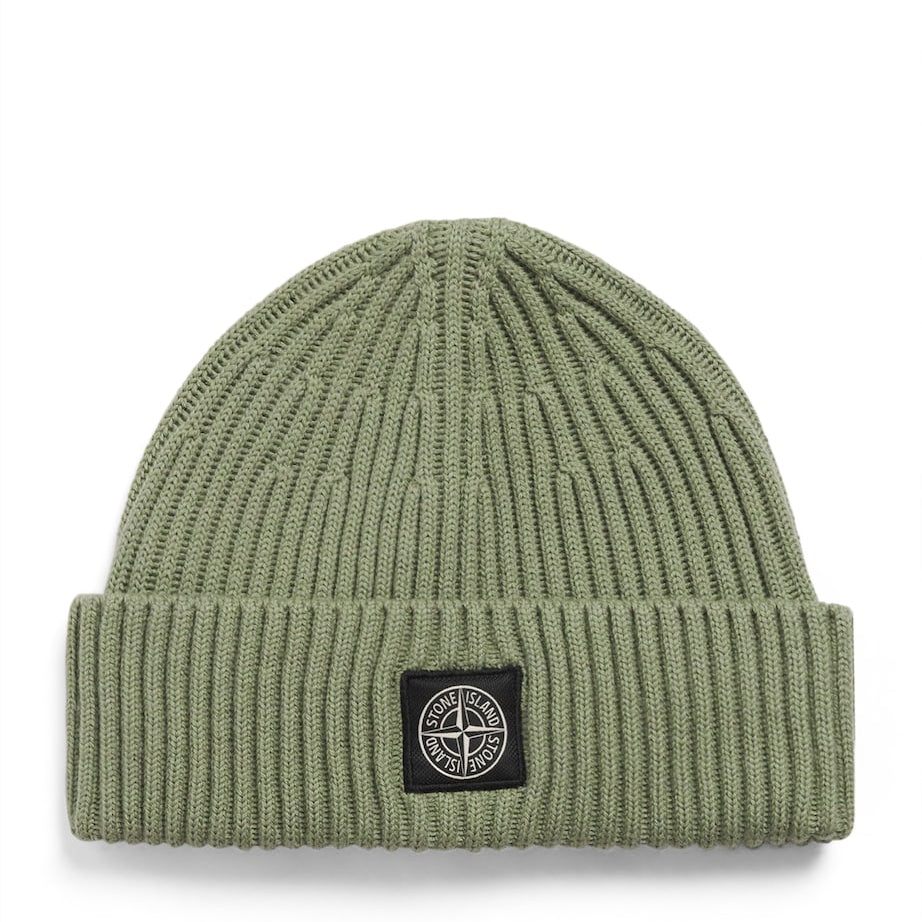 Virgin Wool Ribbed Beanie