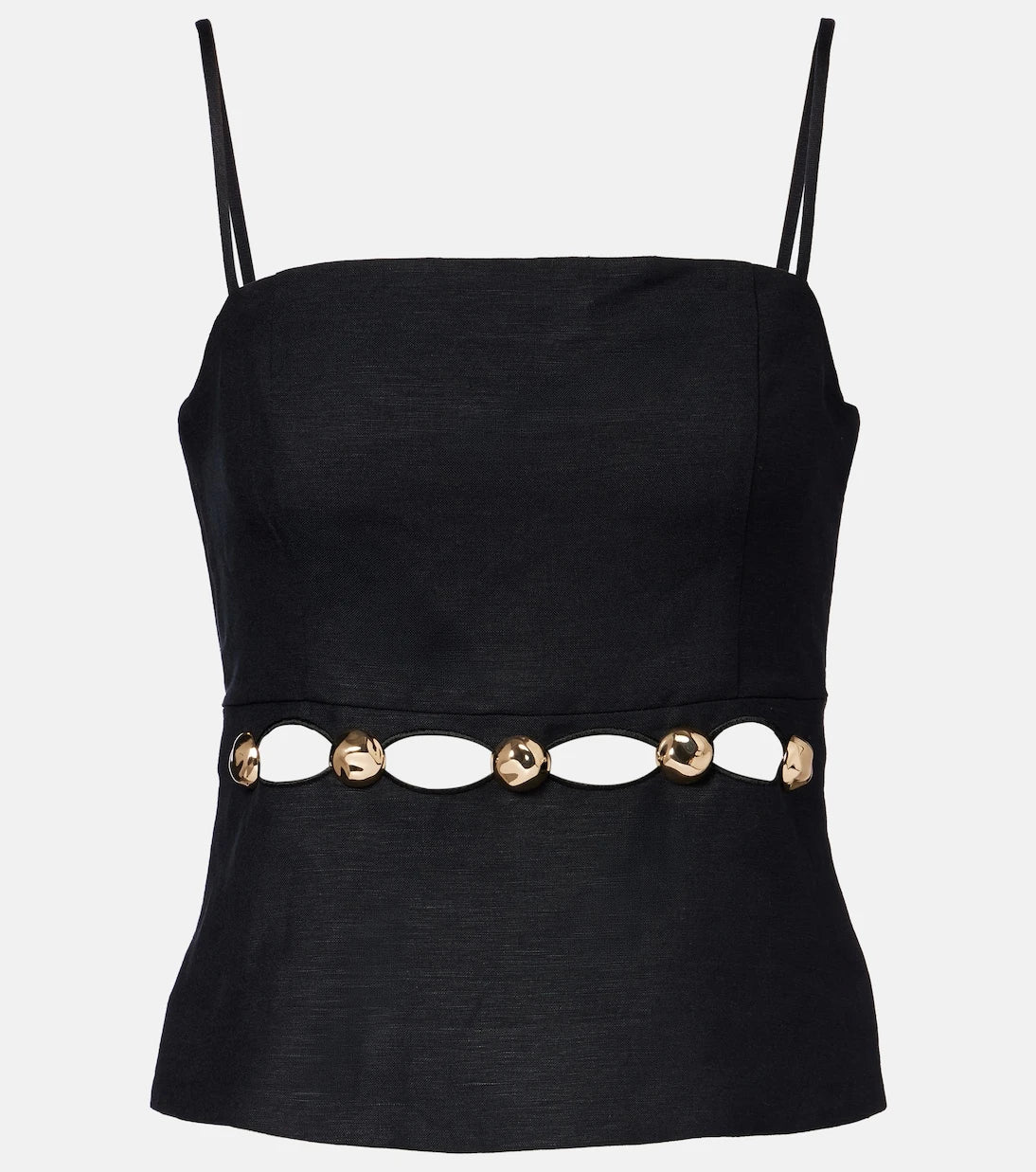 Simkhai - Cutout embellished linen-blend camisole