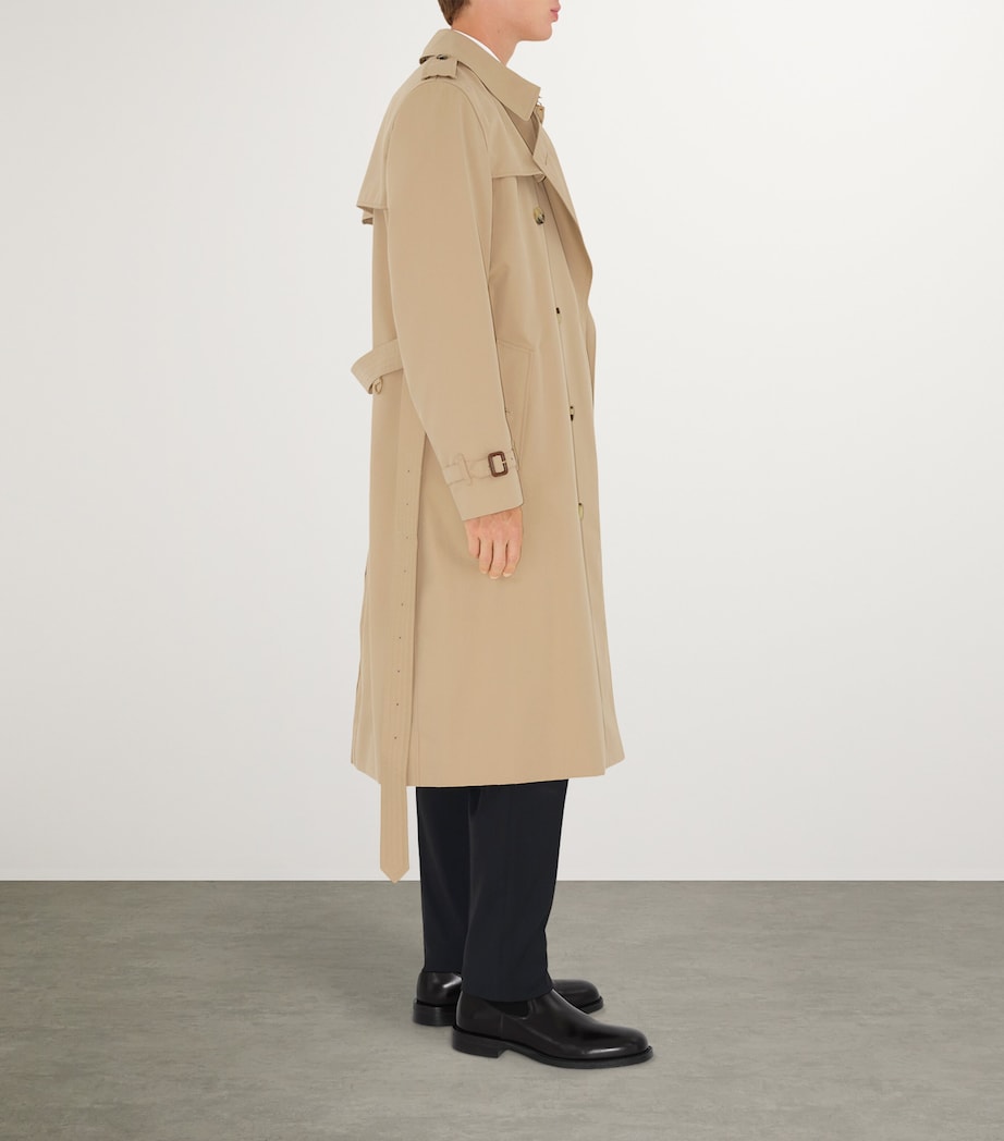 Burberry Yellow Long Kensington Heritage Trench Coat