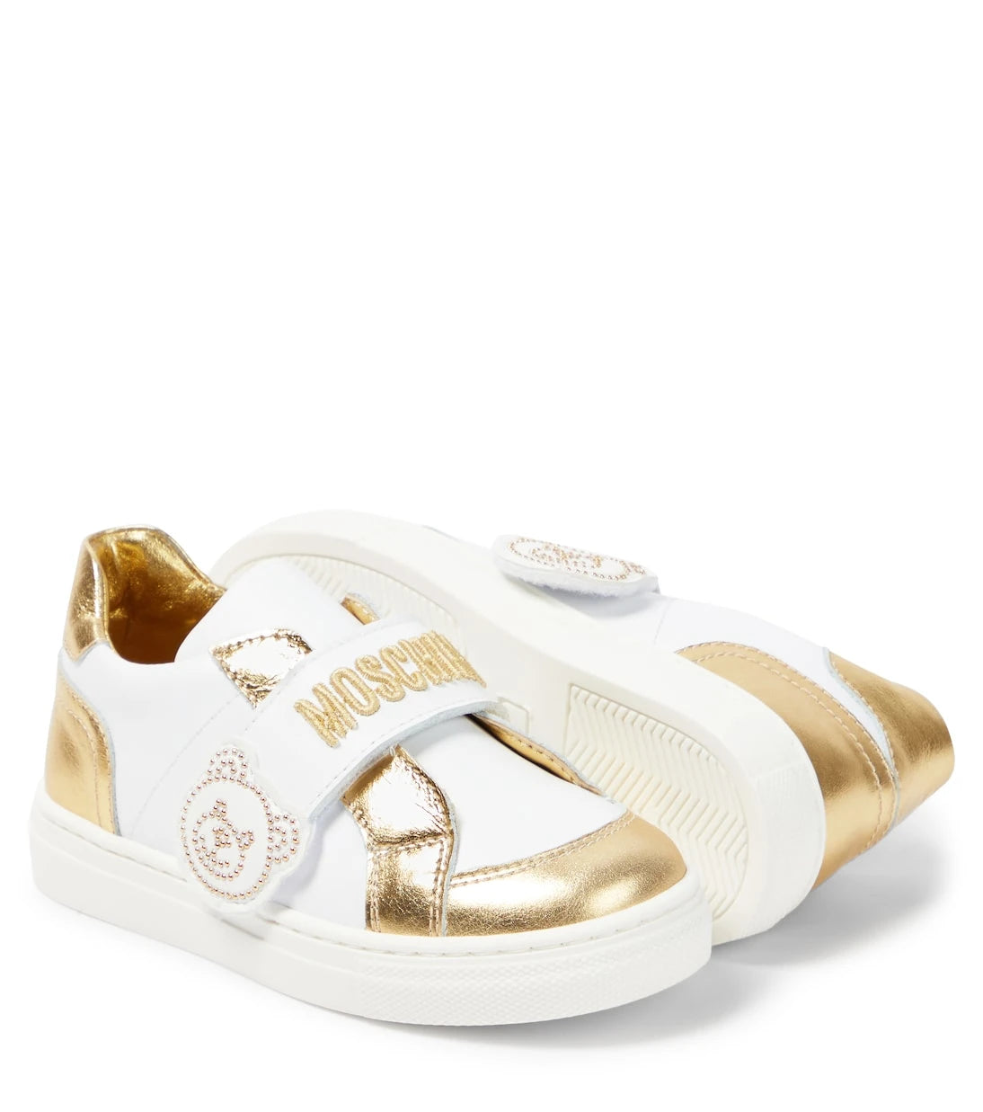 Moschino Kids - أحذية رياضية جلدية
