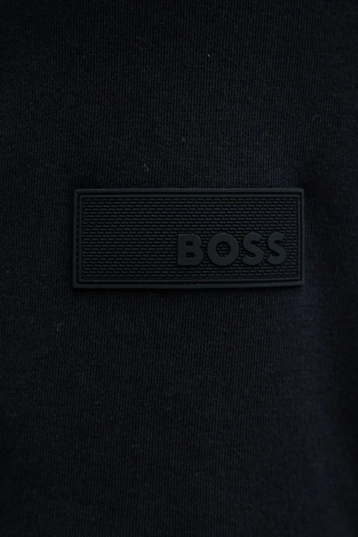 BOSS Green Erkek Pamuklu Fermuarlı Sweatshirt SW_Collar Full Zip