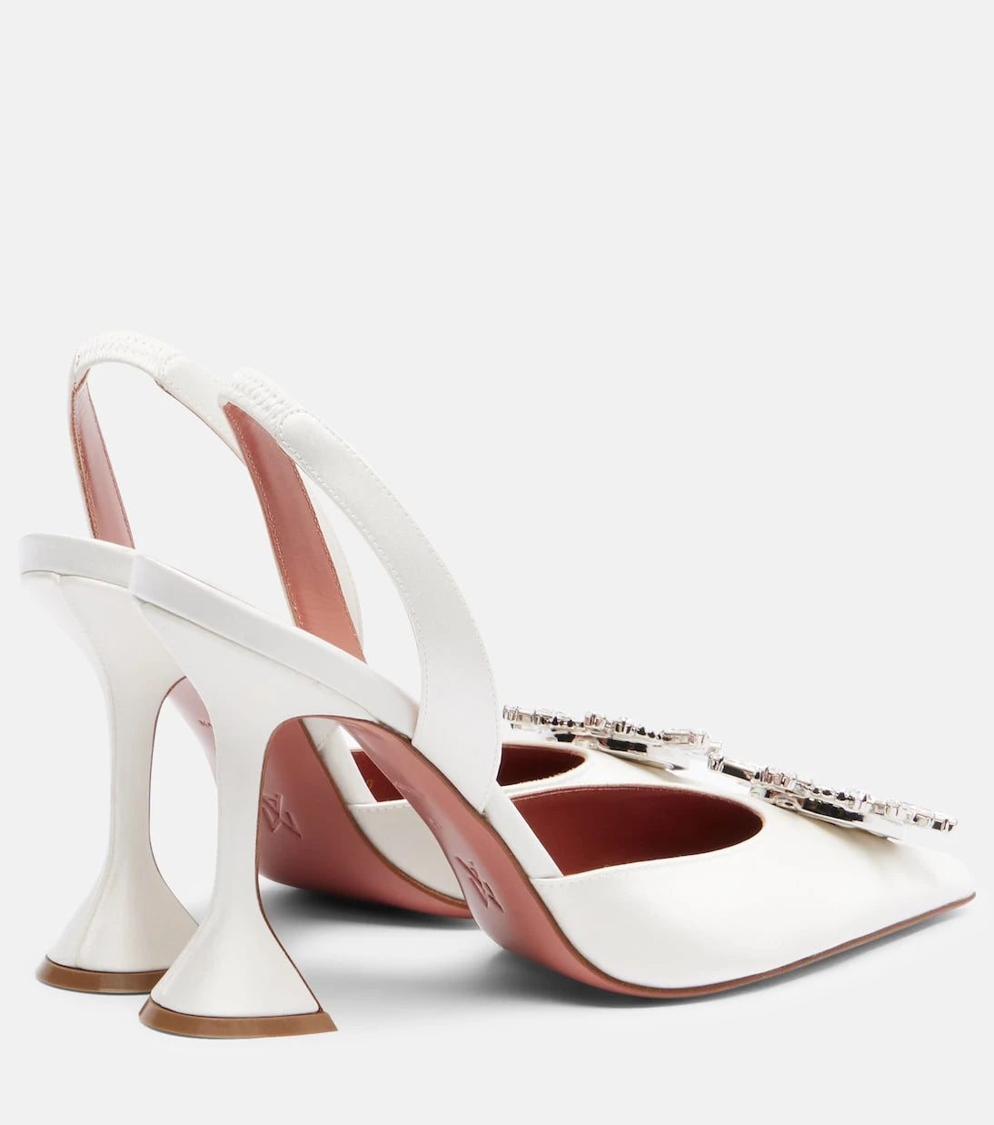 Amina Muaddi - Begum 70 satin slingback pumps