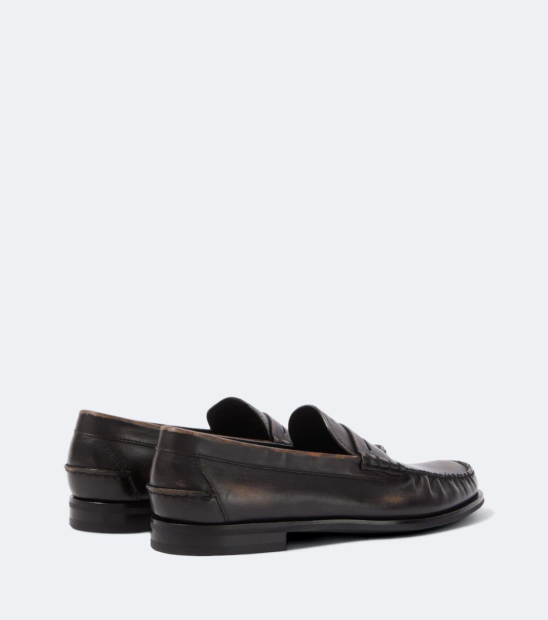 Prada - Leather penny loafers