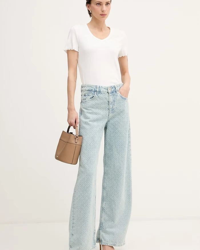 Sisley дънки wide leg дамски