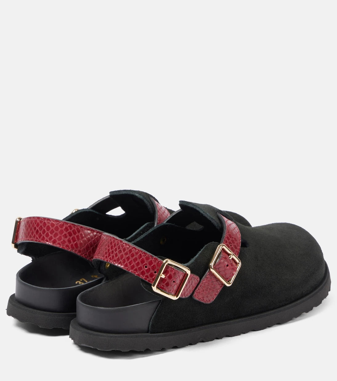 Birkenstock 1774 - Tokio snake-effect suede clogs