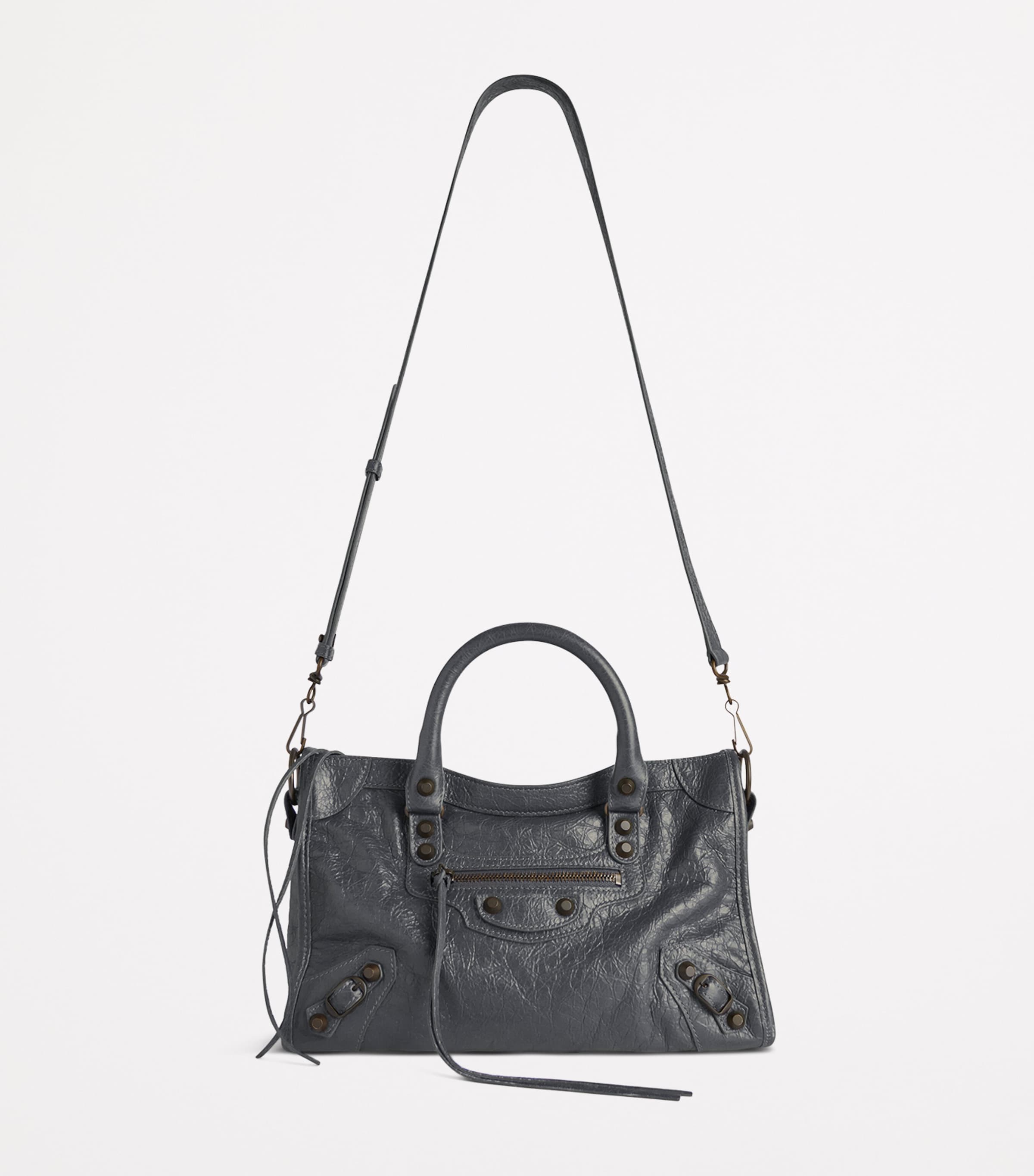 Balenciaga Grey Small Leather Le City Top-Handle Bag