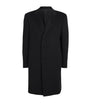 Canali Black Wool-Cashmere Overcoat