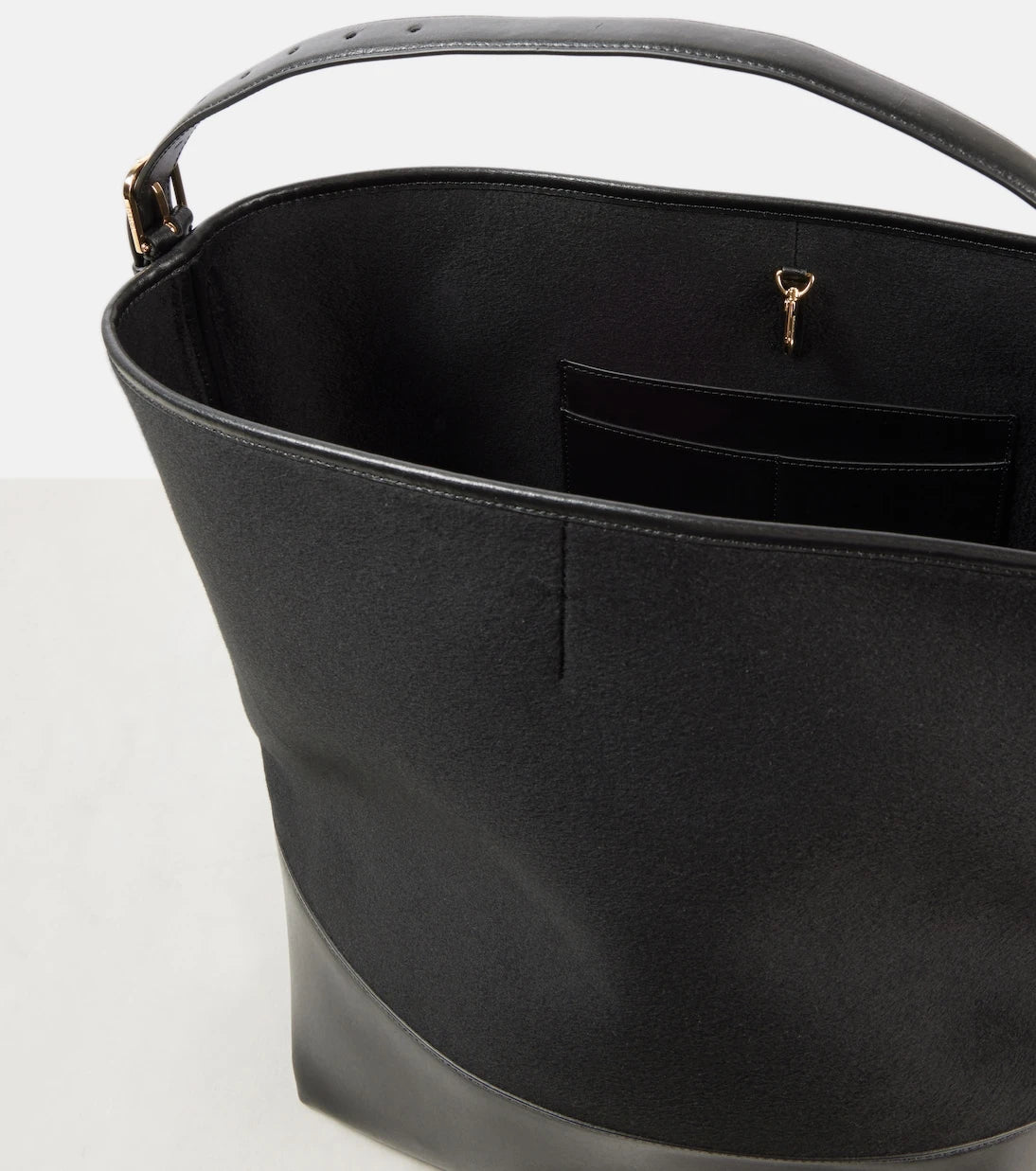 Toteme - Leather-trimmed doublé tote bag