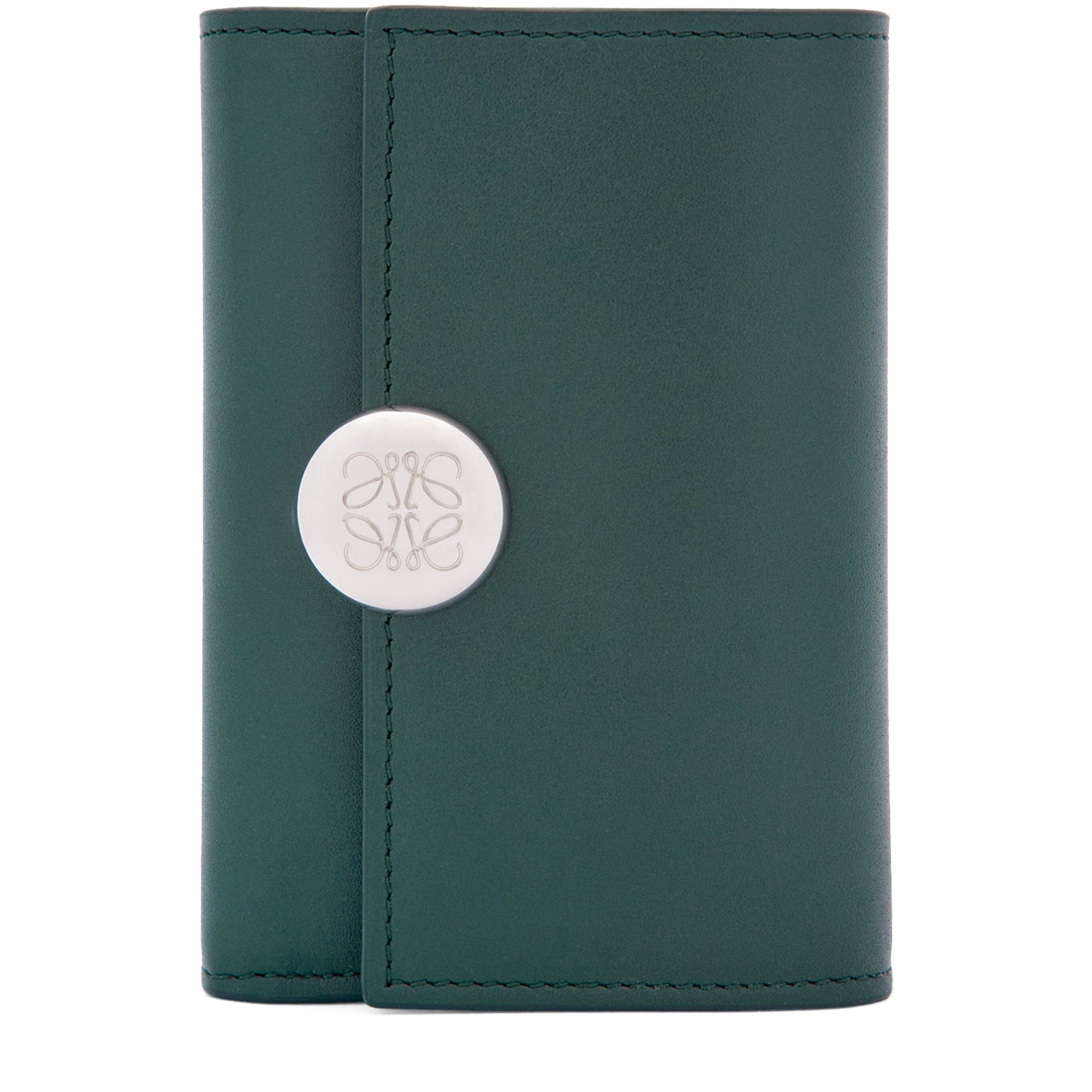 LOEWE Green Small Leather Pebble Wallet
