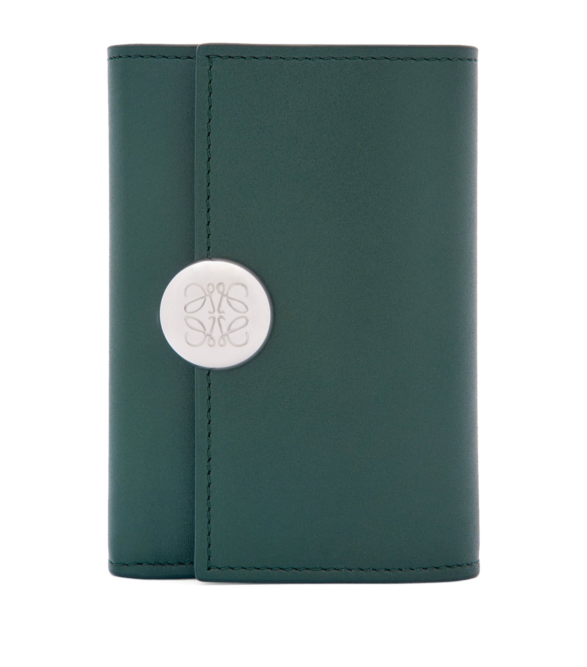 LOEWE Green Small Leather Pebble Wallet