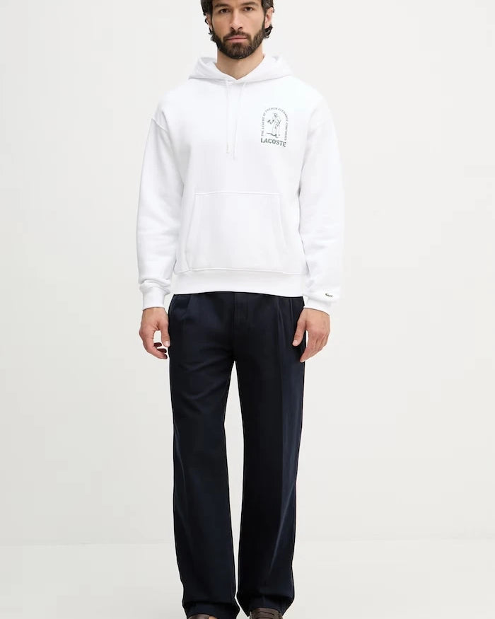Lacoste erkek pamuklu kapüşonlu sweatshirt
