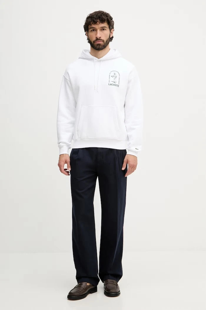 Lacoste суичър с качулка мъжки от памук