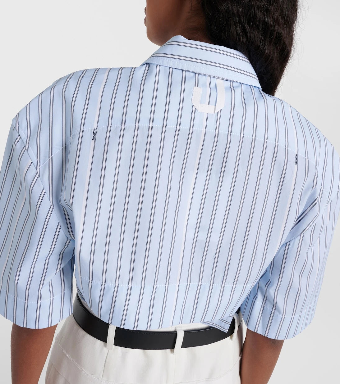 Jacquemus - La Chemise Courte Bari striped cotton shirt