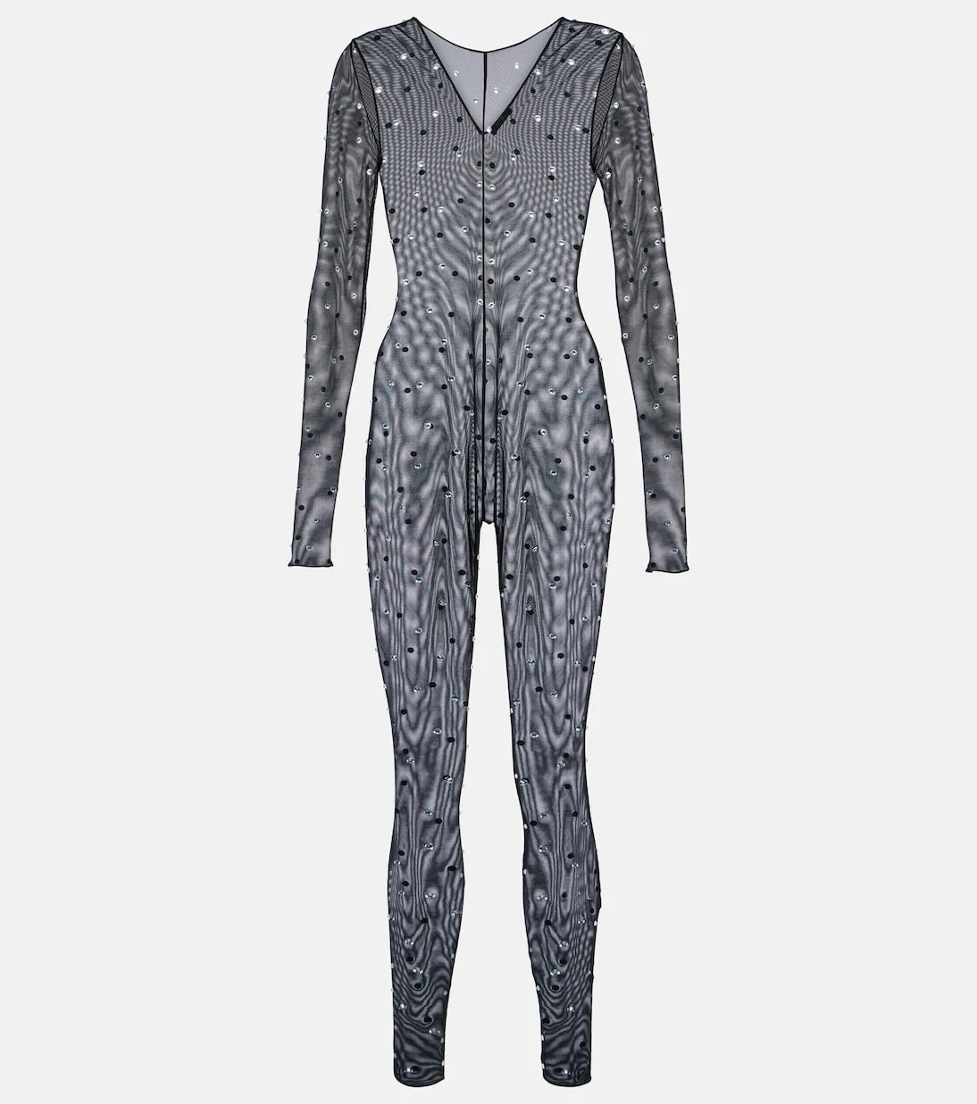 Oséree - Gem embellished mesh jumpsuit