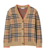 Burberry Kids Wool Check Cardigan (3-12 Years)