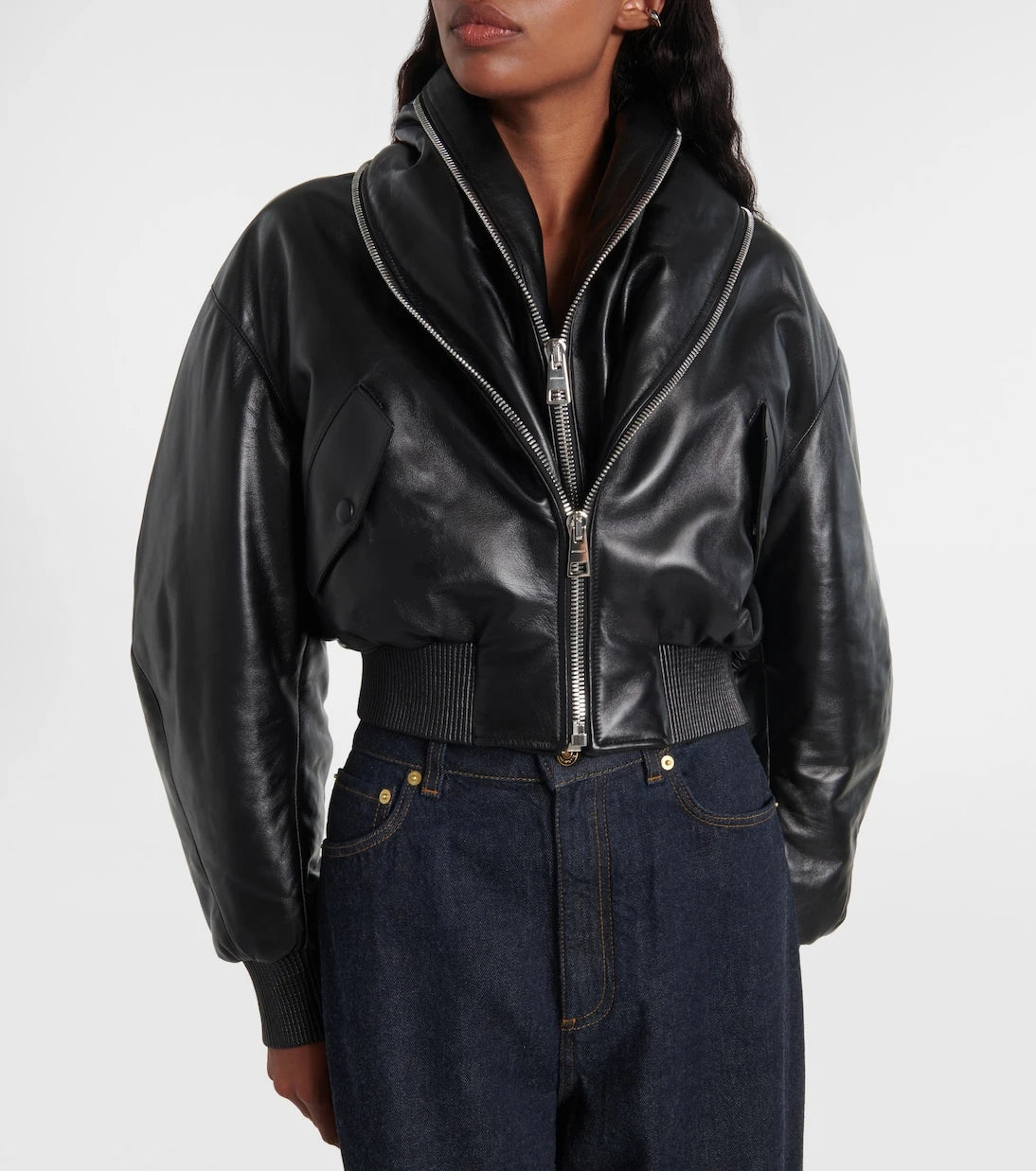 Givenchy - Leather bomber jacket