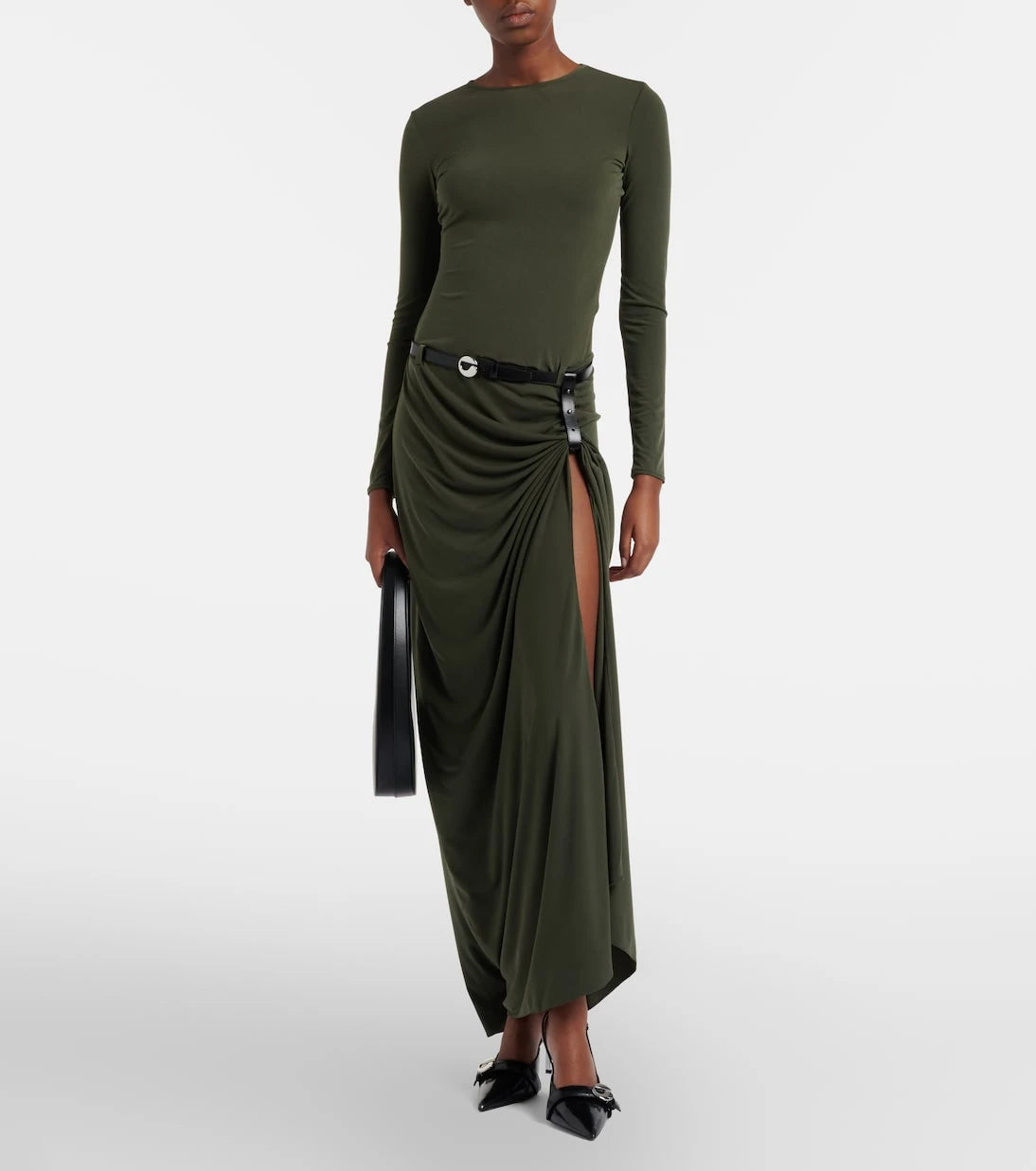 Coperni - Suspended draped jersey gown