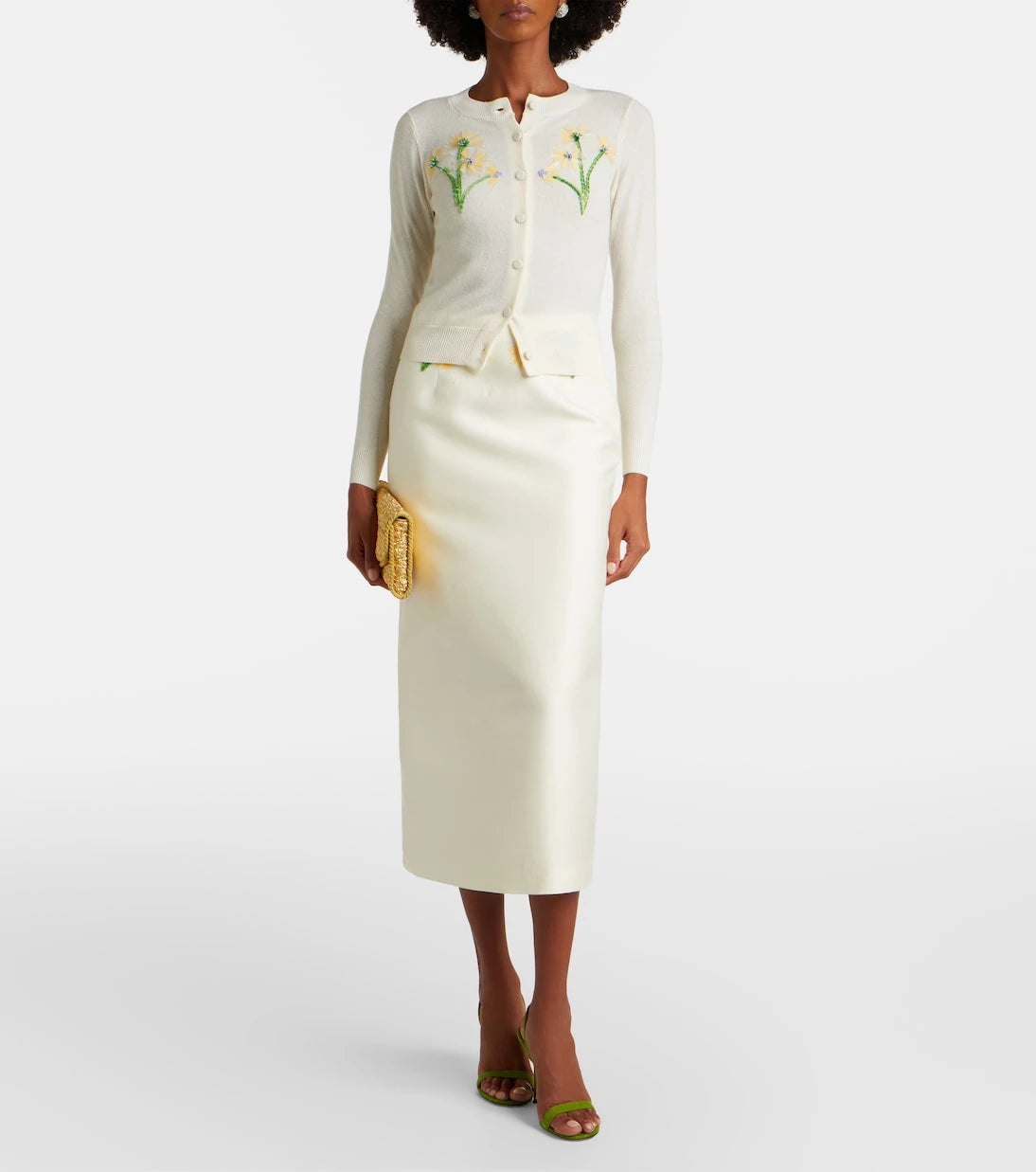 Leo Lin - Claire embellished wool and cashmere cardigan