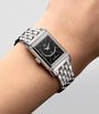 Small Stainless Steel and Diamond Reverso Classic Duetto Watch 21mm