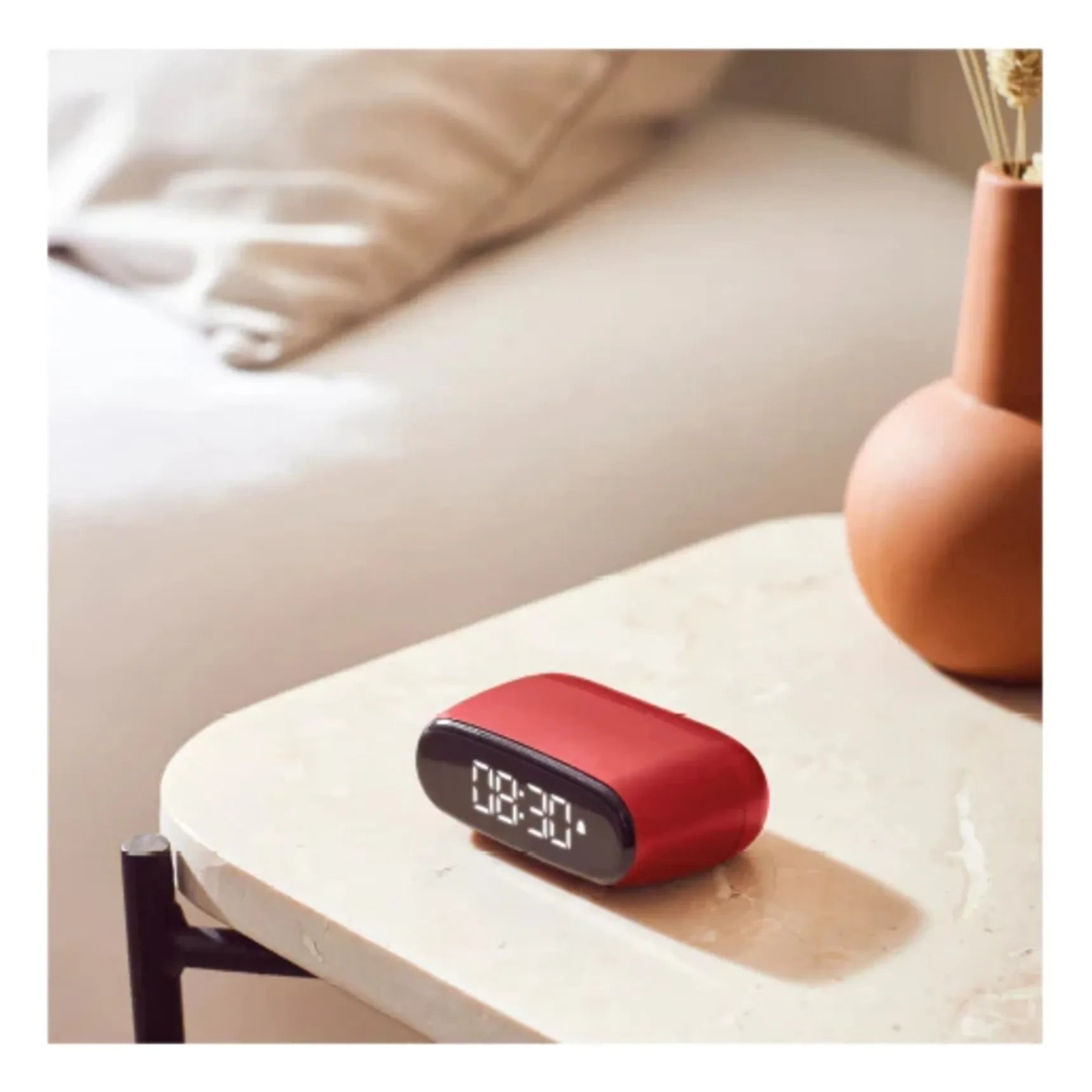 Lexon - Minut mini alarm clock | Dark red