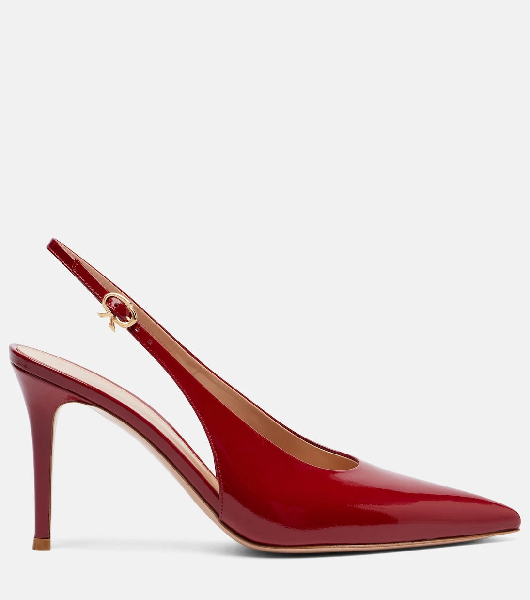 Gianvito Rossi - Robbie 85 patent leather slingback pumps