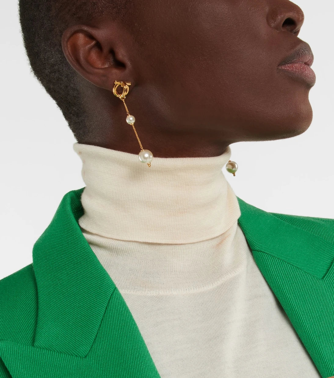 Ferragamo - Gancini faux pearl drop earrings