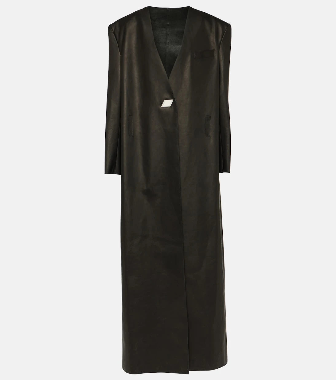 The Attico - Leather maxi coat