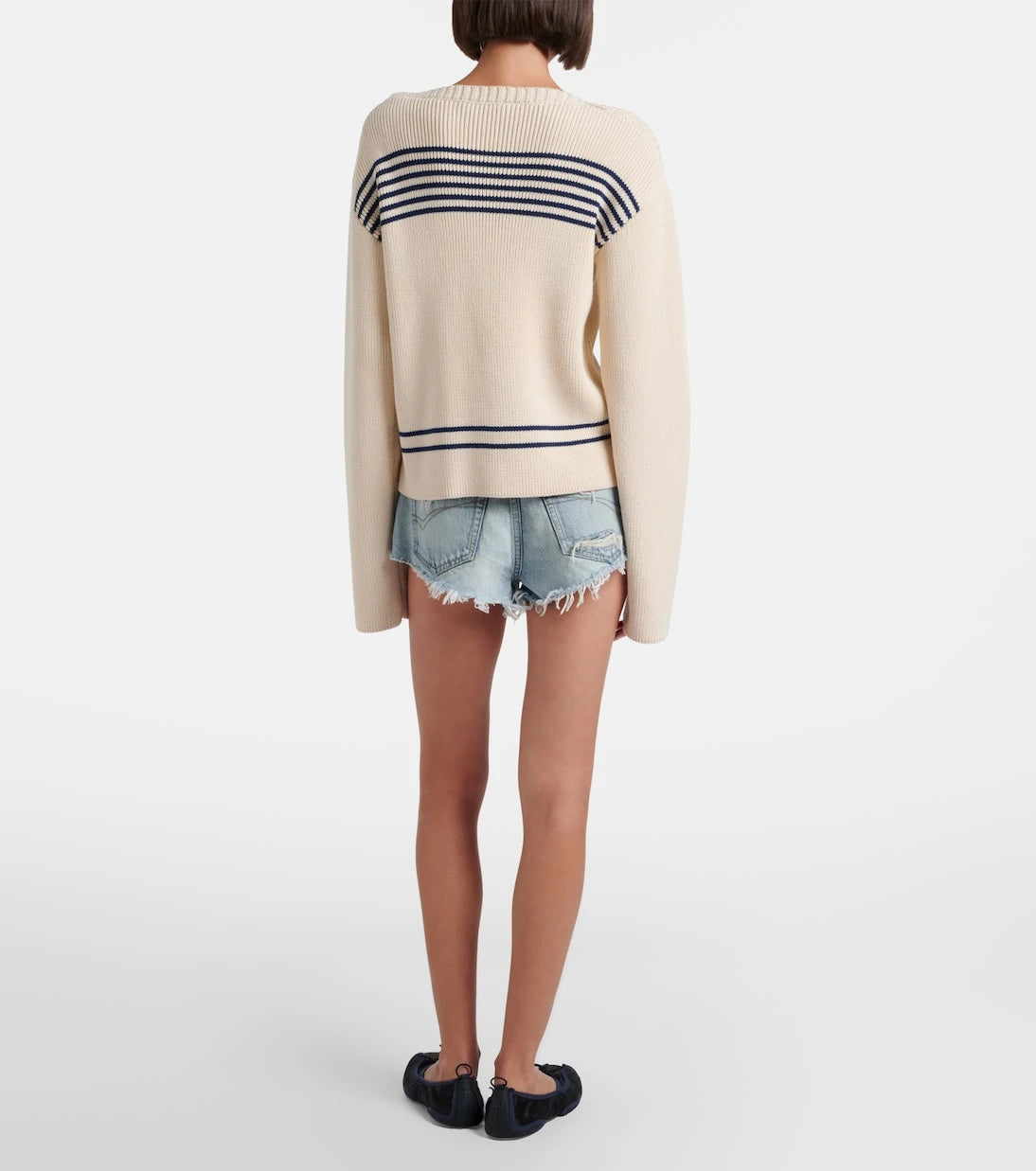 Balenciaga - Frayed denim shorts