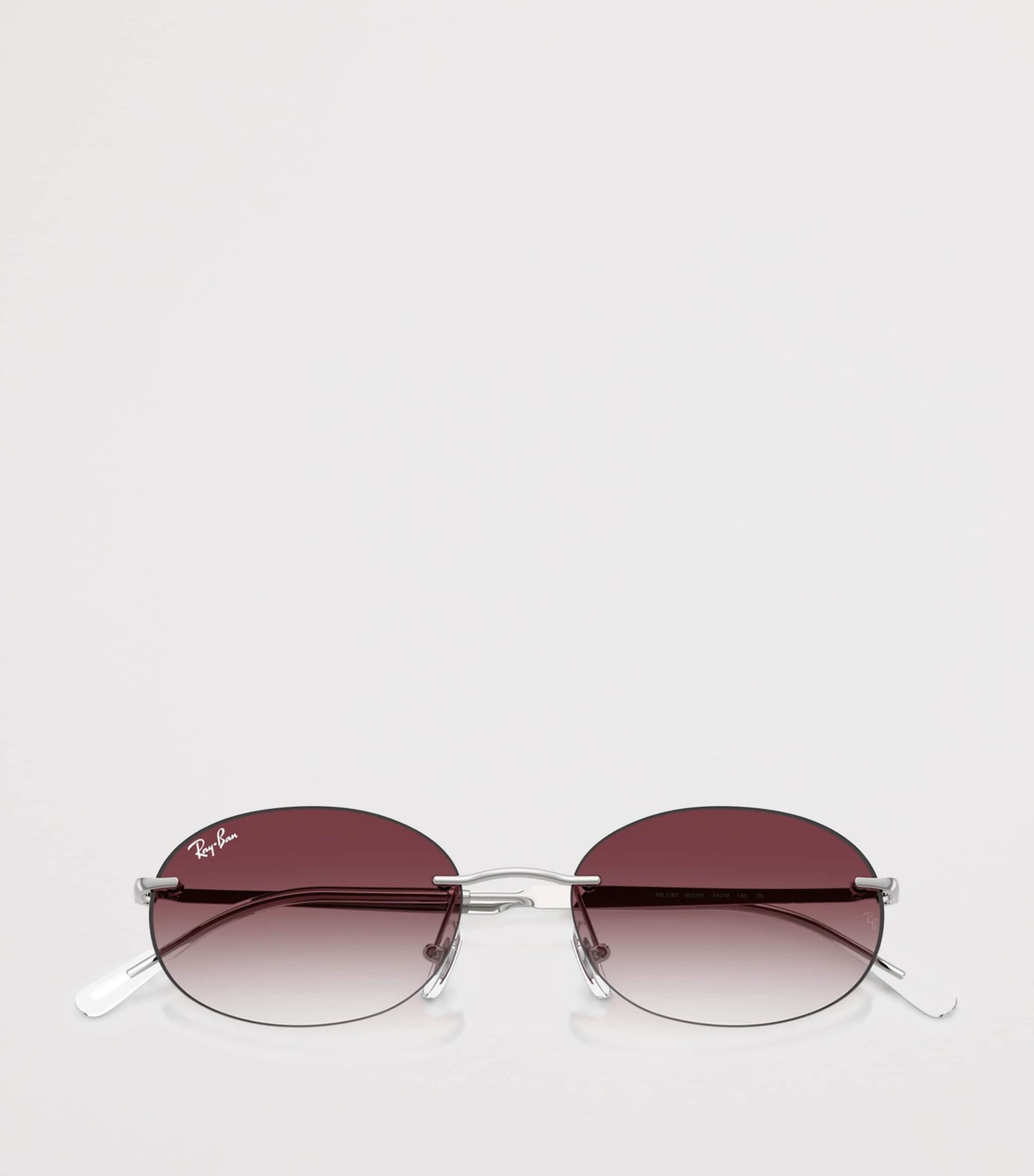 Silver RB3767 Metal Oval Sunglasses